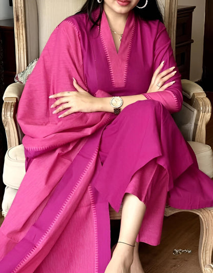Kritika V-Neck South Cotton Kurti Set