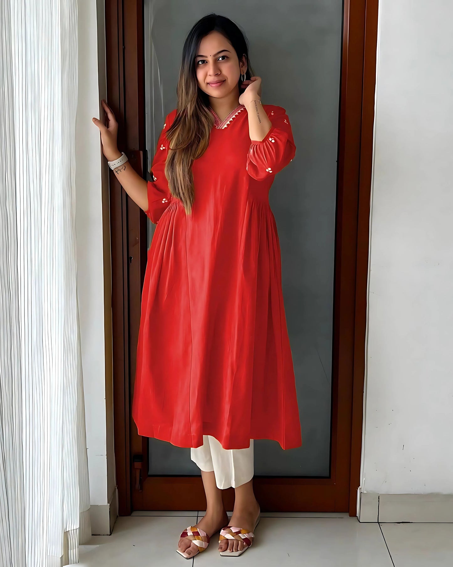 Mariyam Classic Solid Kurta Set- Gulabi Paridhan
