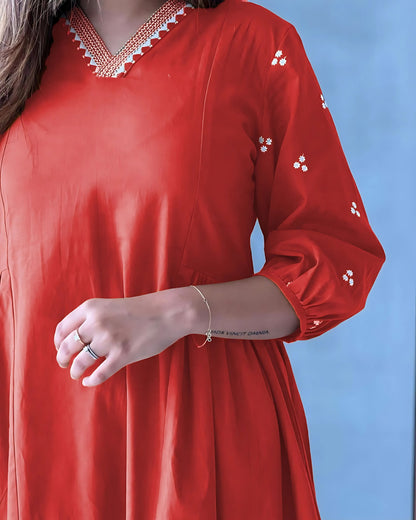Mariyam Classic Solid Kurta Set- Gulabi Paridhan