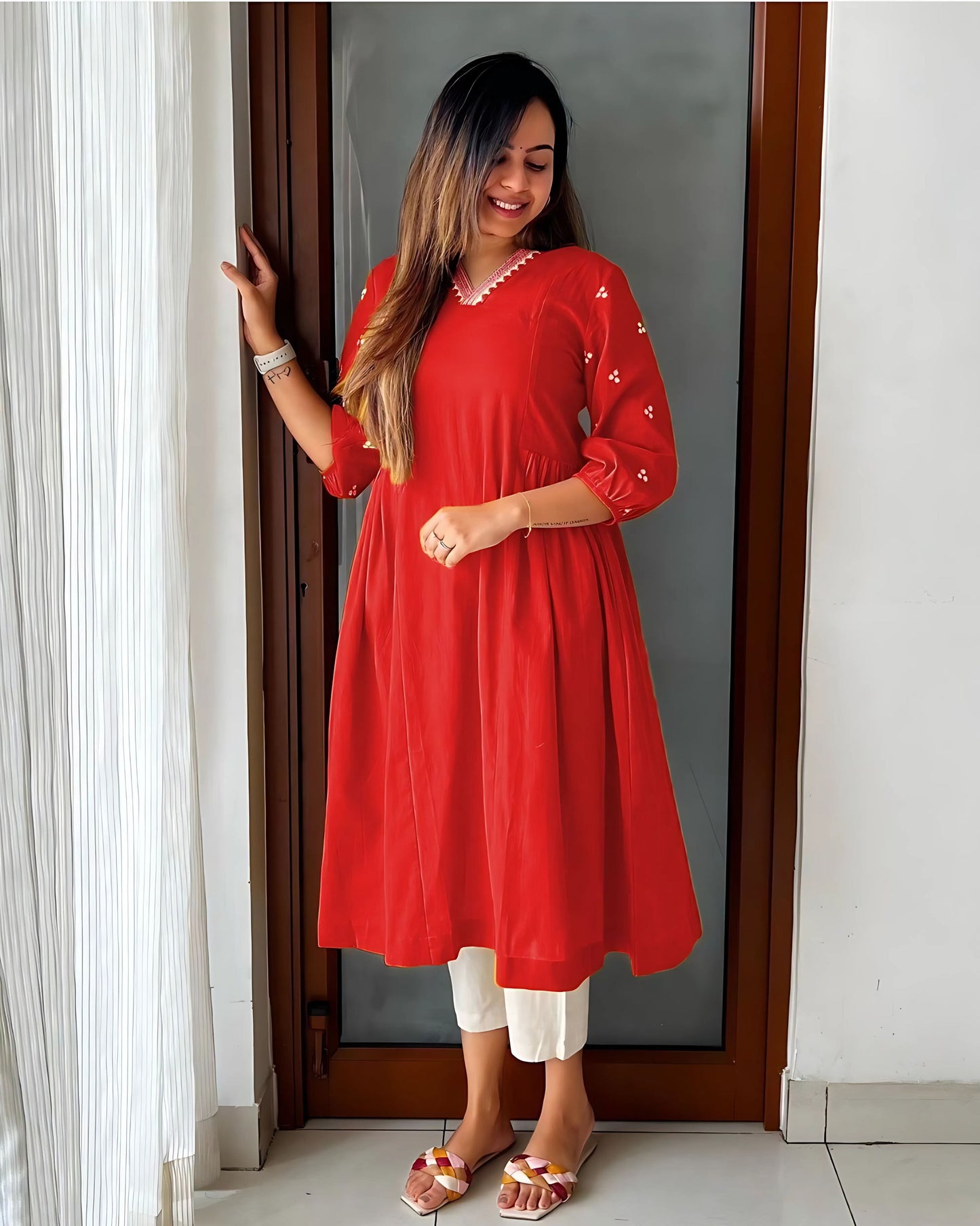 Mariyam Classic Solid Kurta Set- Gulabi Paridhan