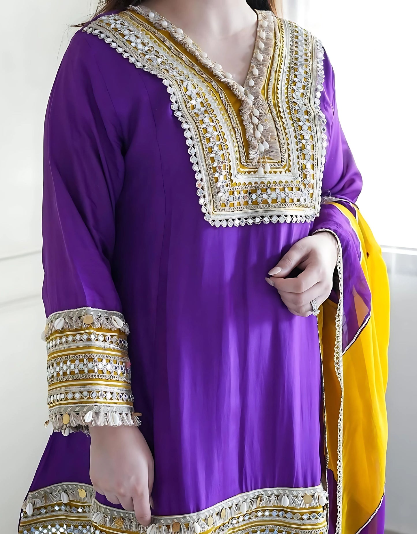 Wedding Special Heavy Gota Work Suit Set- Gulabi Paridhan