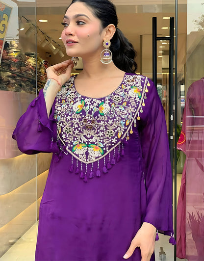 Purple Gorgeous Indo Western Dress- Gulabi Paridhan